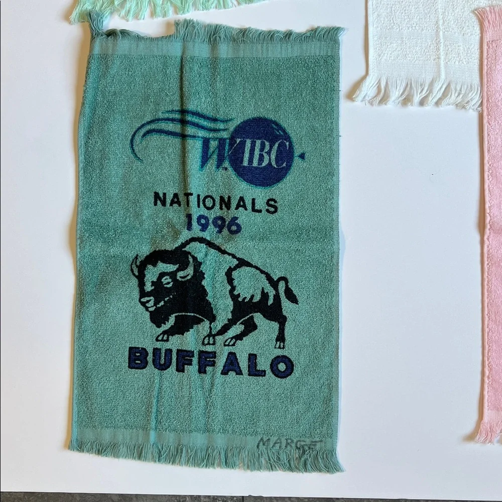 Vintage Bowling Towels Set Lansing, Cedar rapids, & Buffalo NY
